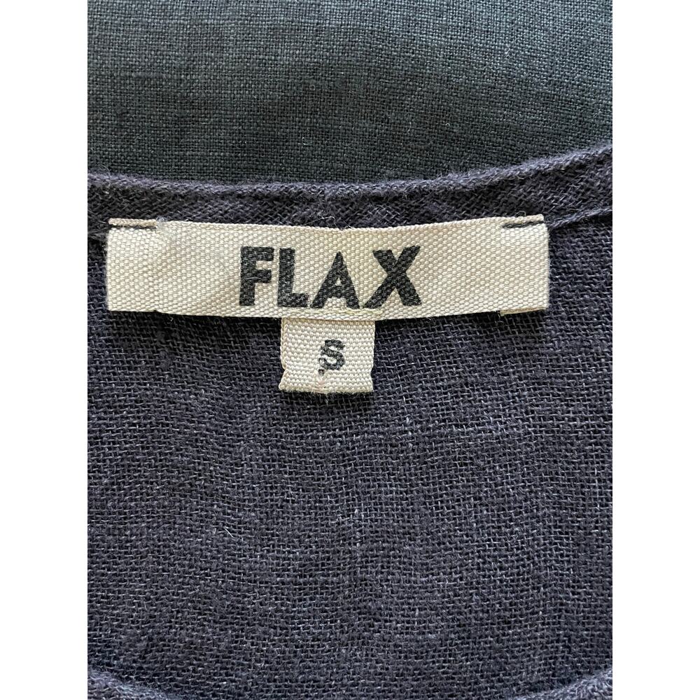 Flax Black Sleeveless Linen Pullover Shift Dress Size Small - Picture 10 of 12